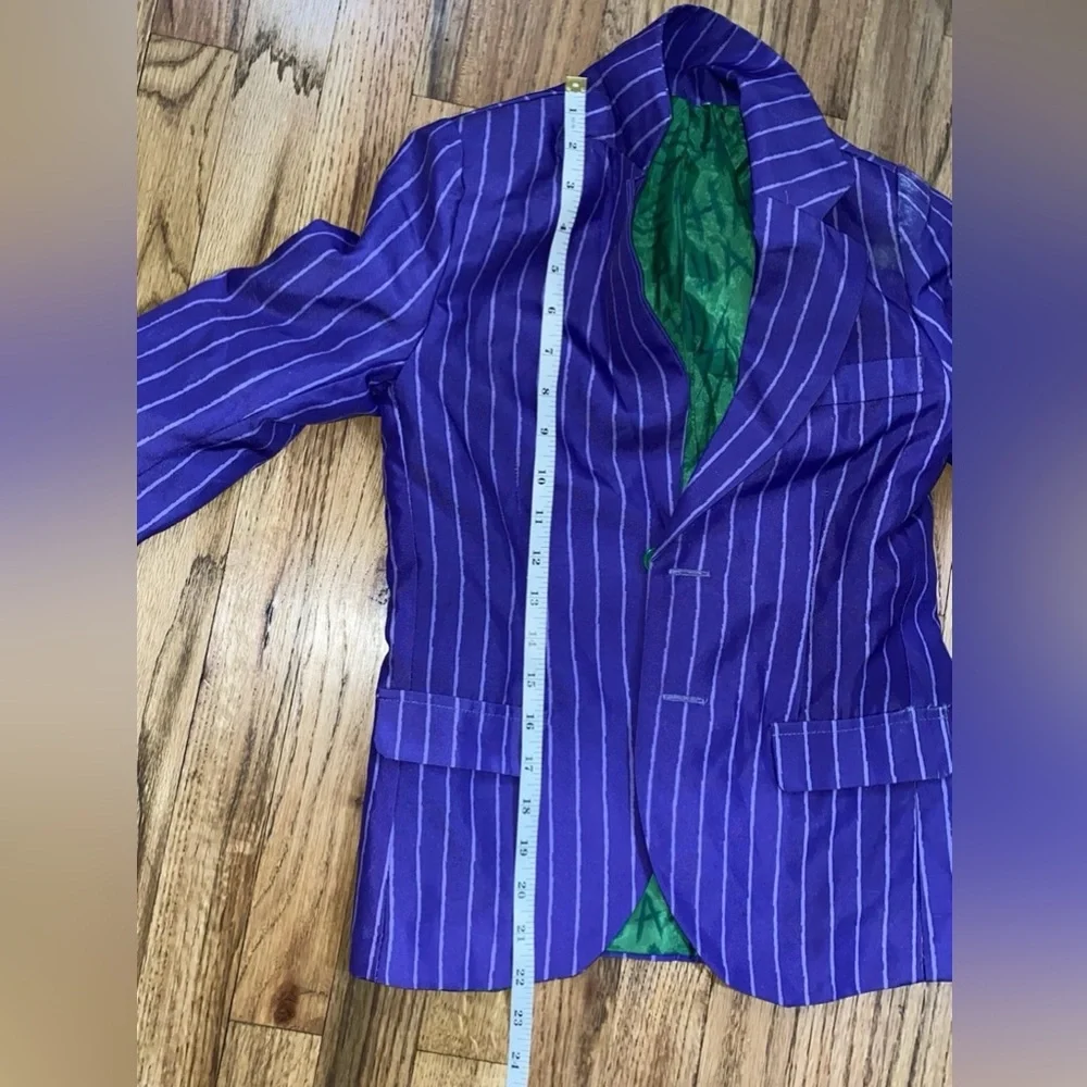 Child Fancy Dress Size Medium Batman Joker Purple Jacket With White Bandana